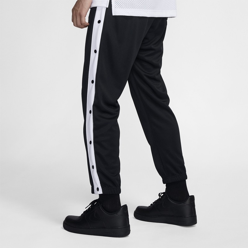耐克nike男裤sportswear 新款排扣拼接健身跑步舒适运动休闲小脚长裤