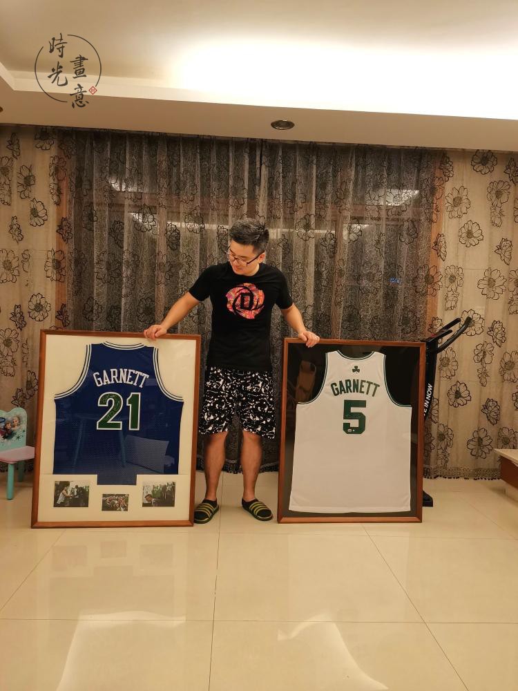 球衣相框装裱挂墙nba篮球足球网球衣服t恤裱框纪念收藏展示框架裱实木