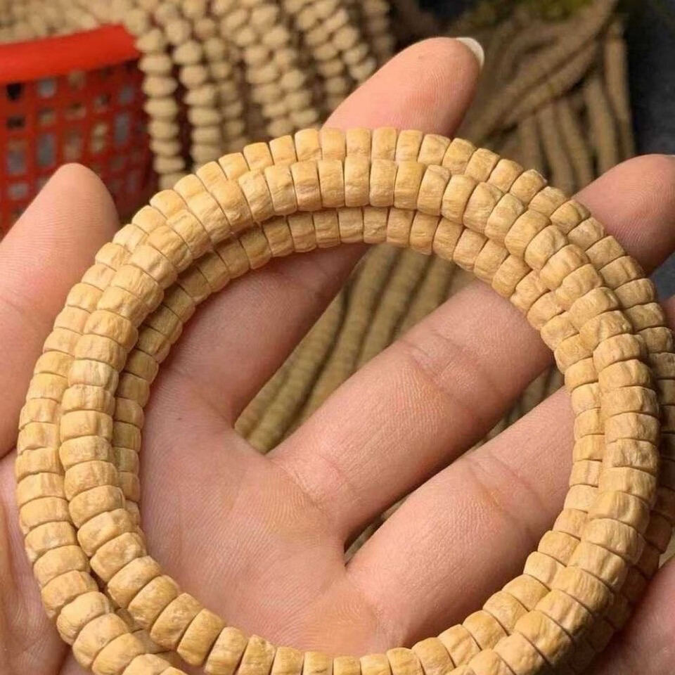 西藏热振寺药片 百香籽菩提原皮原色 柏香籽顺纹佛珠 108颗文玩手串 6