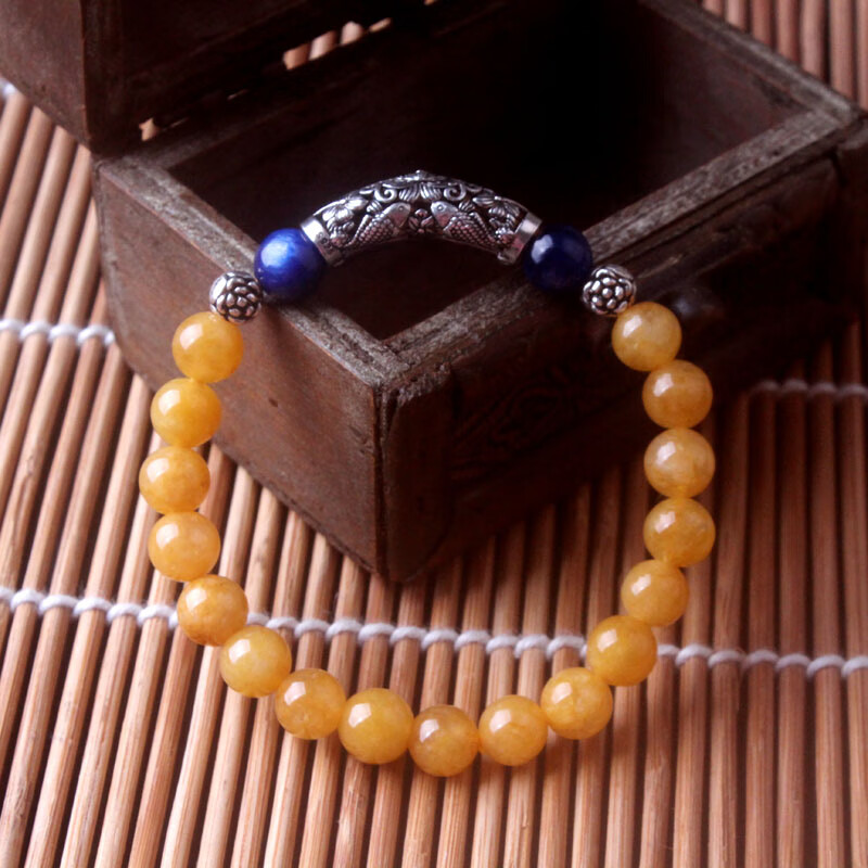 歌盼 天然橘子石手链 云海石 紫冰银镶嵌蓝绒晶饰品 玫瑰石 橘子石单