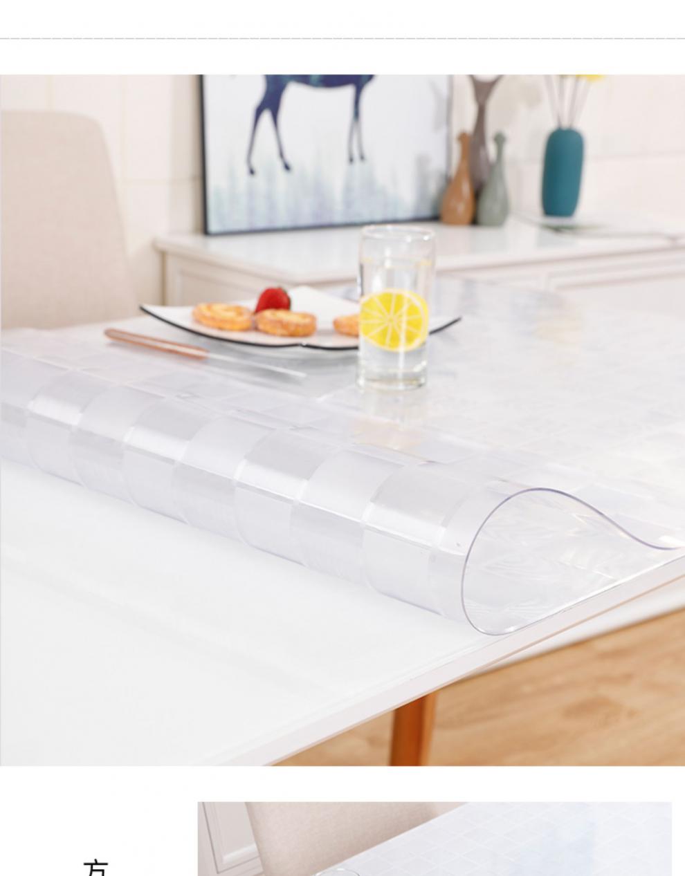 透明桌垫pvc软玻璃塑料桌面垫餐桌垫桌布防水防油免洗防烫茶几垫新六