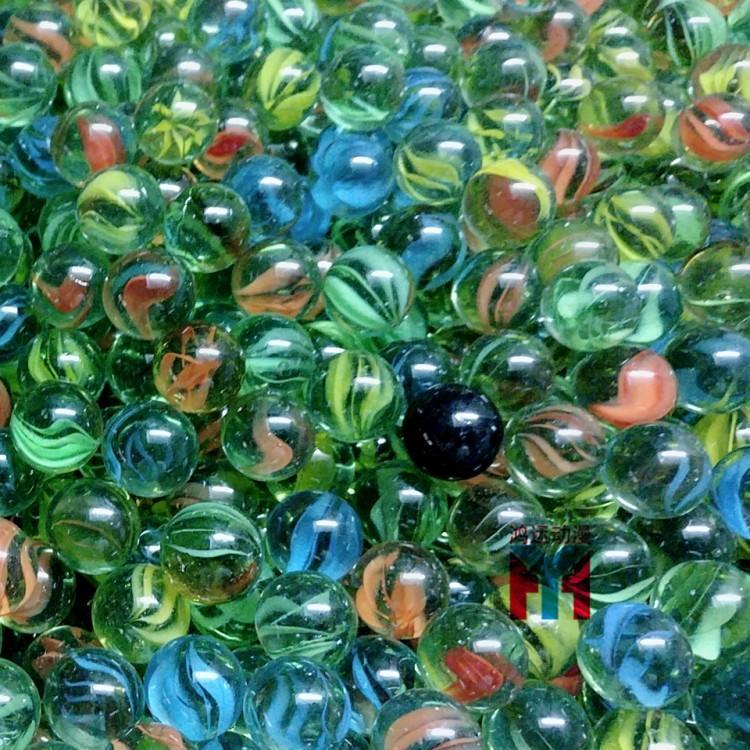 弹珠买三一14mm弹珠玻璃球弹珠机专用25mm玻璃球鱼缸装饰玻珠联能14mm
