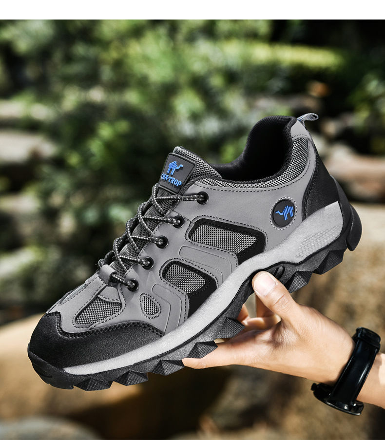 户外登山鞋夏季男鞋防滑徒步鞋耐磨干活工地透气运动鞋猎姿定制款