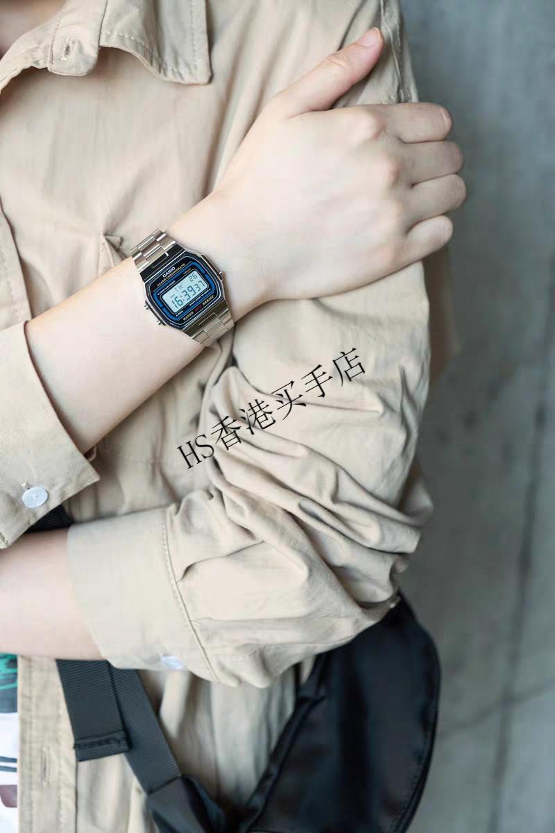 陈小春同款手表卡西欧casio a158wa f-84w f91wa代购小方块电子表 la