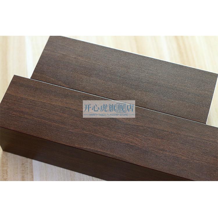 深胡桃木铝合金方管 铝方通 黑胡桃铝扁管咖啡木纹隔断 30*30*1.