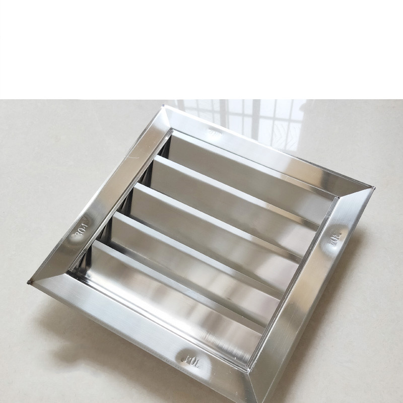 304不锈钢百叶窗厕所卫生间方形通风口格栅外墙排出风口排透气窗30412