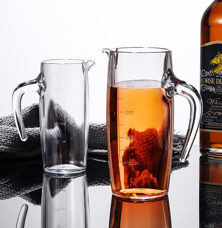 pc塑料扎壶白酒分酒器酒吧ktv醒酒器倒酒器家用带刻度洋酒扎壶100毫升