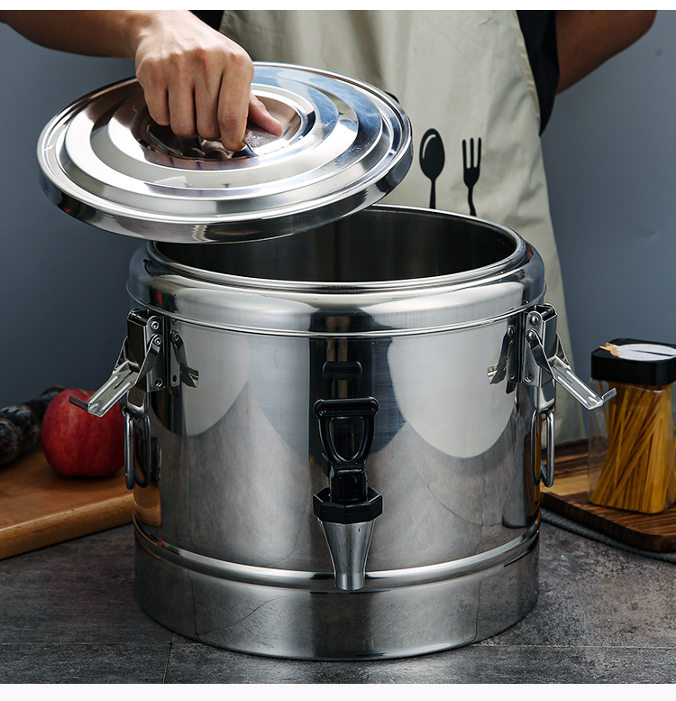 304不锈钢保温桶带水龙头商用米饭保温汤桶豆浆桶大容量摆摊茶水10l