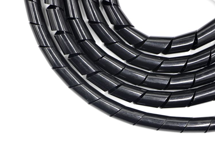 塑料电线网线缠绕管8mm理线器束线管绕线器绑线带夹线器黑色白色 4mm