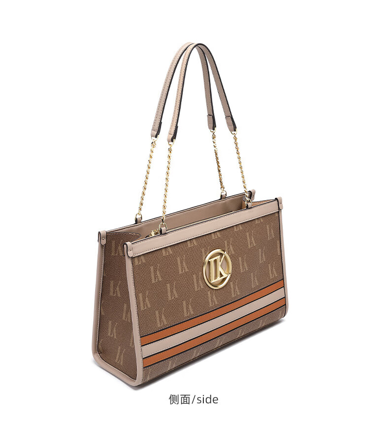 【旗舰自营】香港mk品牌真皮通勤包感凯莉包大容量手提单肩斜挎包女包