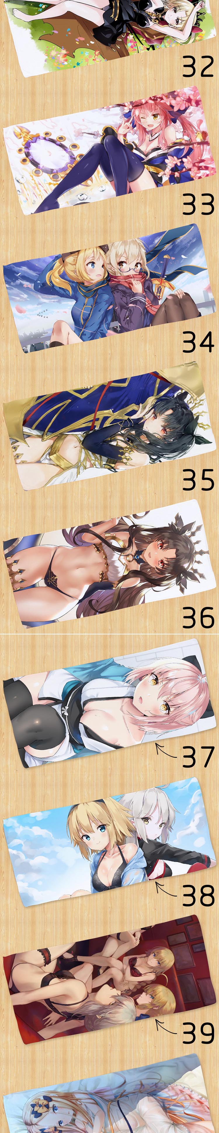 二次元动漫浴巾动漫枕巾fgo周边fate系版saber黑贞德海报变色浴巾二