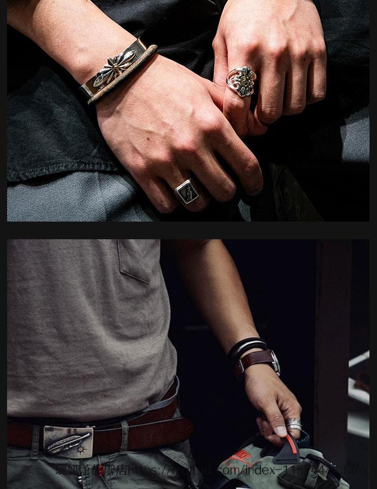 2022新款goros高桥吾郎皮环手环一生之环皮手环牛皮手镯情侣日本代购