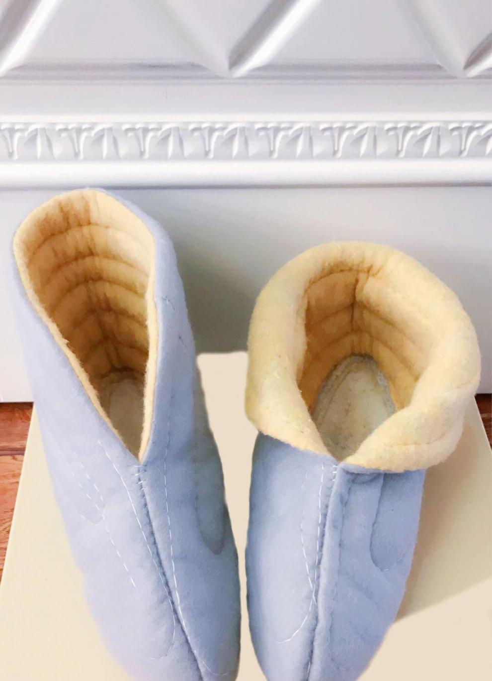 缇格毡袜防寒保暖水鞋冬季羊毛冷库专用男中筒中老年羊毛毡加绒毡袜子