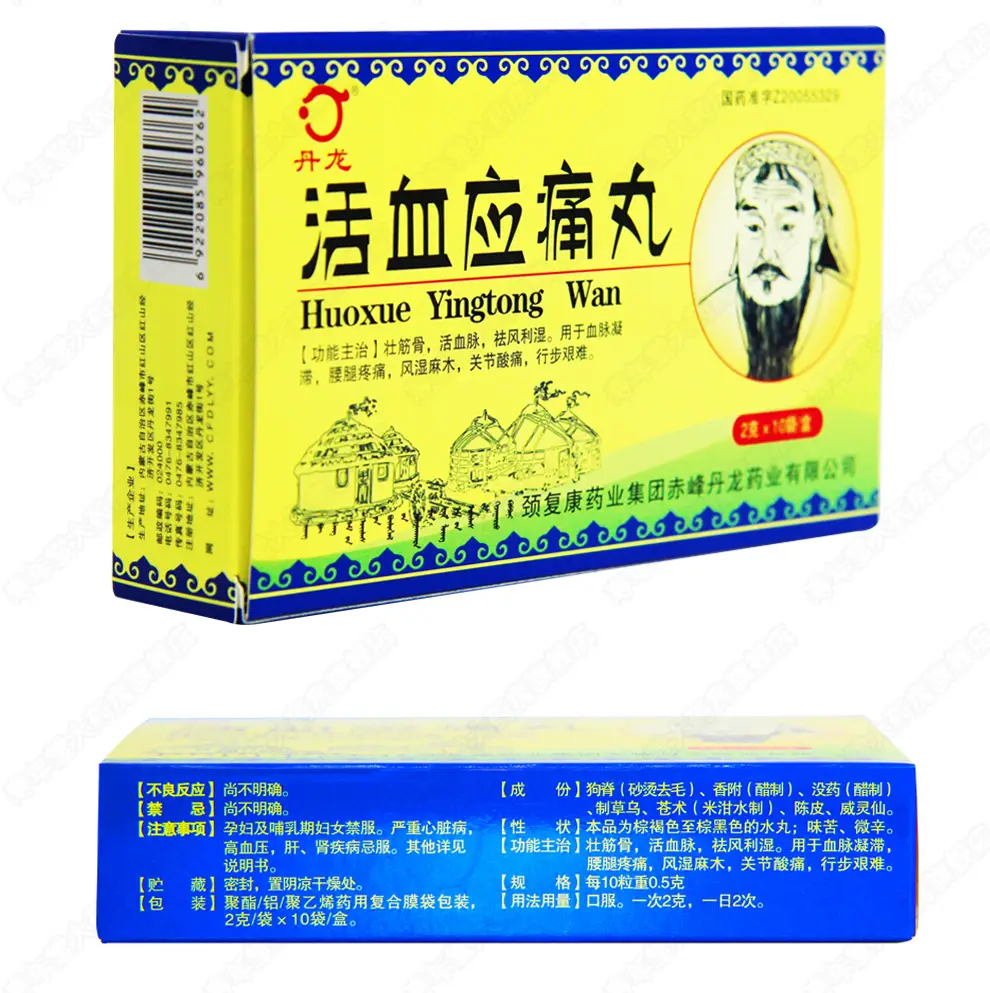 丹龙 活血应痛丸 2g*10袋/盒 壮筋骨 活血脉 祛风利湿 用于血脉凝滞
