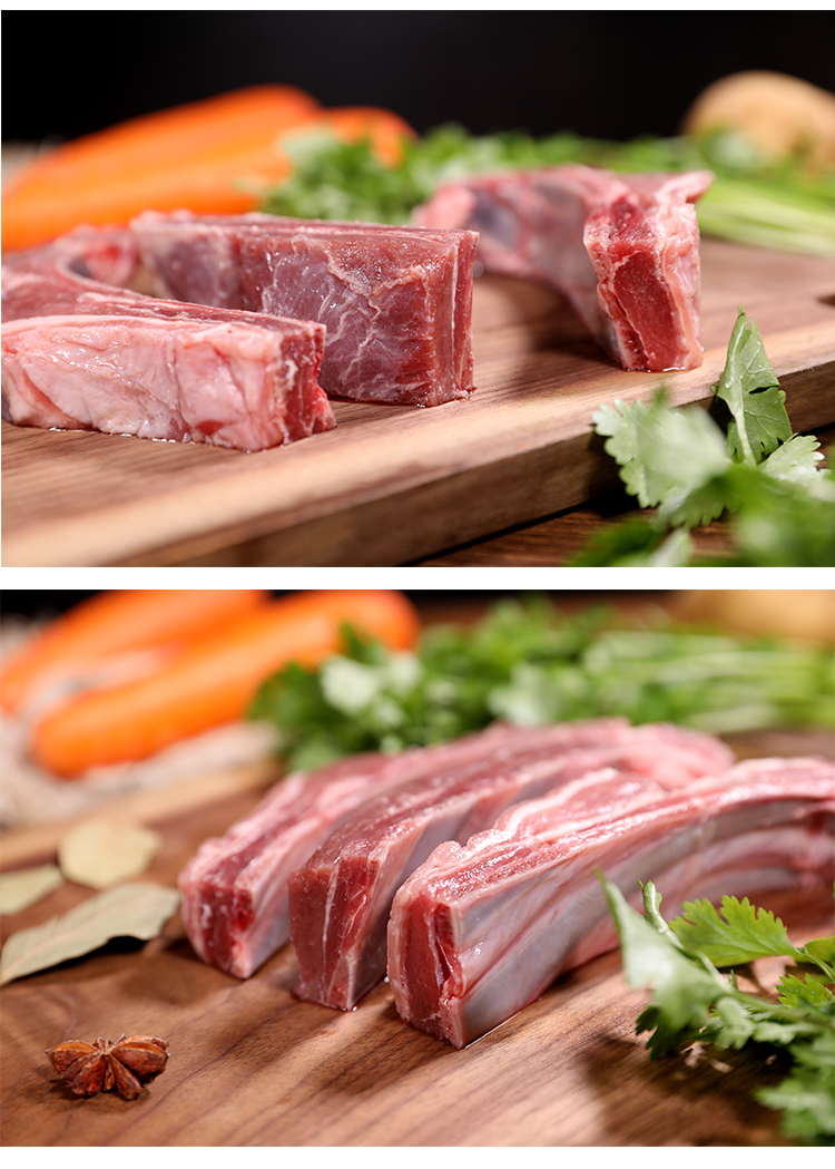 青海羊排肉羊肋骨肉新鲜羊肉精切2斤装新鲜生鲜羊全排