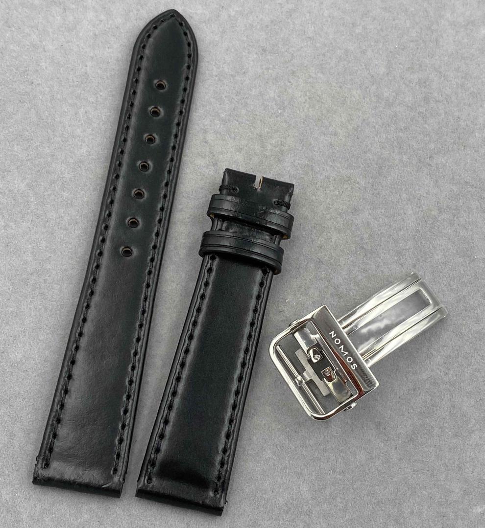 适配nomos诺莫斯表带 适用nomos皮表带601/164/20mm表带牛皮马臀皮