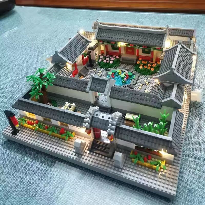 乐高lego旗舰老北京四合院小颗粒建筑中风高难度拼装积木玩具 款2800