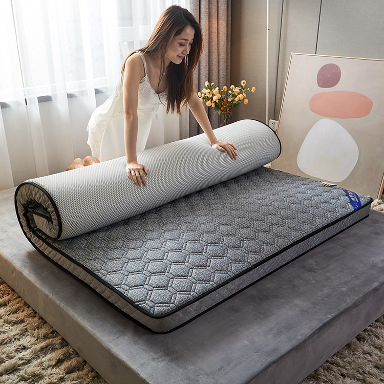 高回弹棉床垫 针织乳胶记忆棉床垫高回弹透气防滑垫可折叠宿舍易收纳