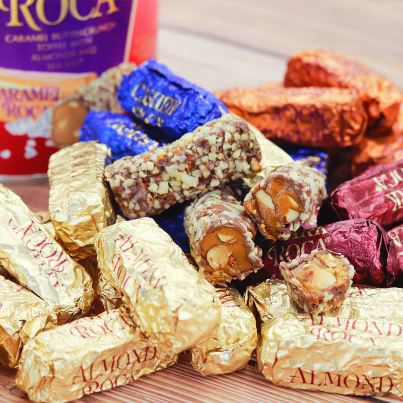 美国原装almondroca乐家杏仁糖扁桃仁黑巧克力夹心糖喜糖果结婚海盐