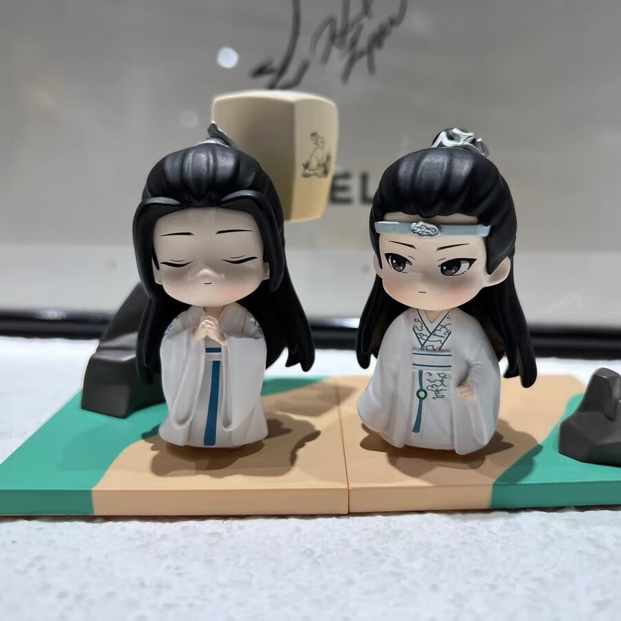 魔道祖师周边手办陈情令名场面盲盒第二弹蓝湛魏无羡2代魔道祖师1摆件