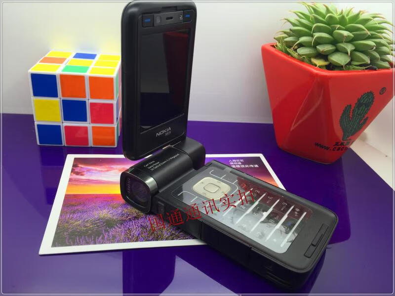 二手nokia诺基亚n93i翻盖旋转学生老人备用怀旧手机镜头盖黑色8成新