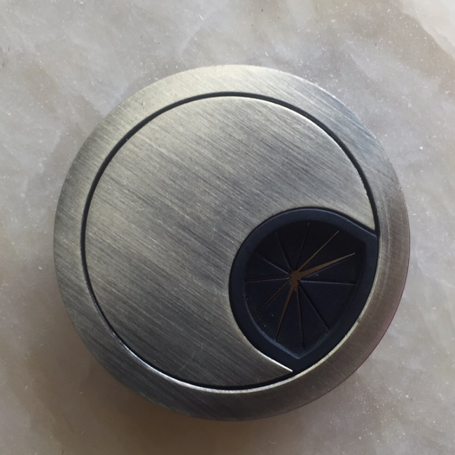 电脑办公桌穿线孔盖板 穿线书桌办公桌盖子圆形电线桌面盖板网线孔孔