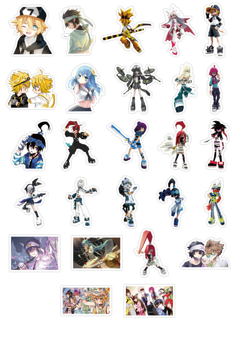 110张凹凸世界动漫手账贴纸安迷修嘉德罗斯格瑞创意装饰防水贴纸者自