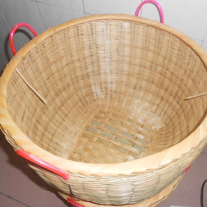 品大号箩筐淘米篮篼盛装粮食竹簸箕收纳竹篓喜事用品t0823 大箩无耳