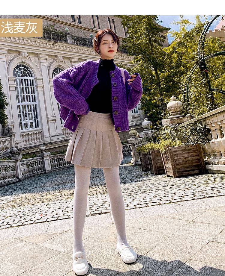 浪莎日系打底裤女外穿打底袜燕麦色连奶咖米色薄款春秋加绒加厚冬连体