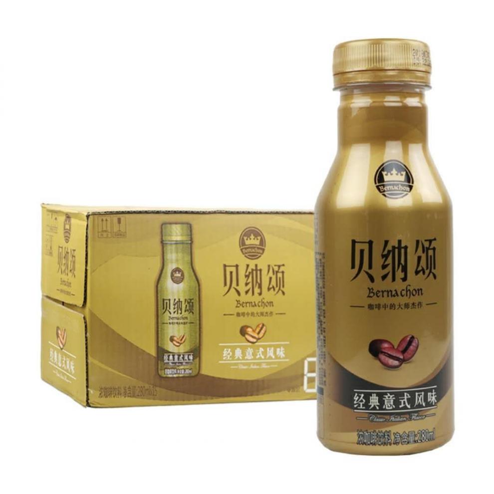 貝納頌咖啡飲料6瓶摩卡拿鐵瓶裝抹茶經典意式即飲咖啡焦糖瑪奇朵300ml