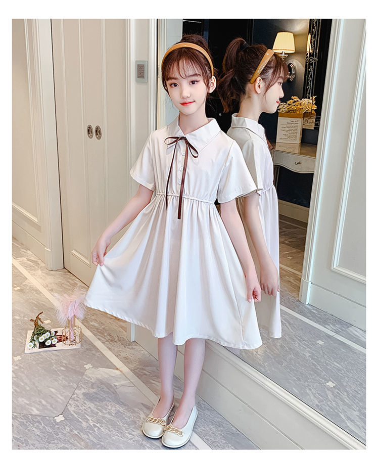 裙子适合2-13岁小女孩穿的学院风连衣裙儿童中大童长款裙子学生公主裙