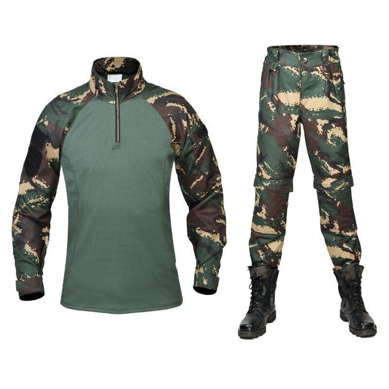 户外迷彩服套装男猎人迷彩服套装男女耐磨户外拓展服防撕裂学生劳保