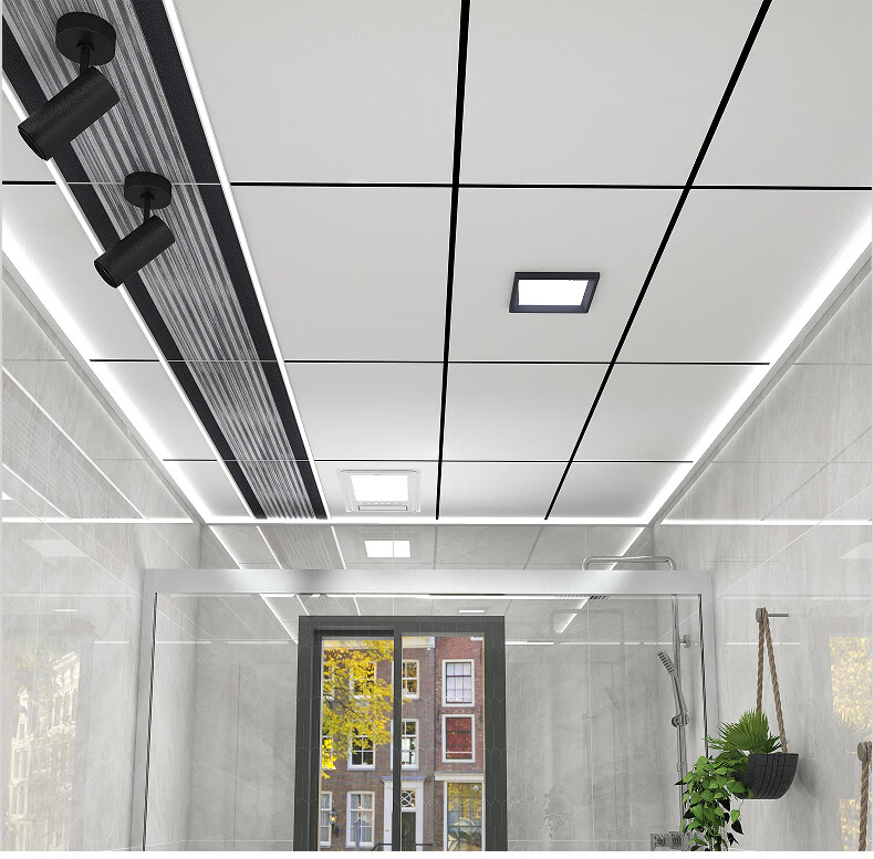 蜂窝大板专用灯 集成吊顶蜂窝大板专用格栅灯发光边线射灯20x20方灯