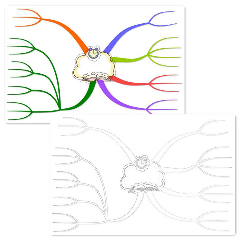 温妤wxpyu a4思维导图空白模板 儿童思维树练习册纸质语文数学英语