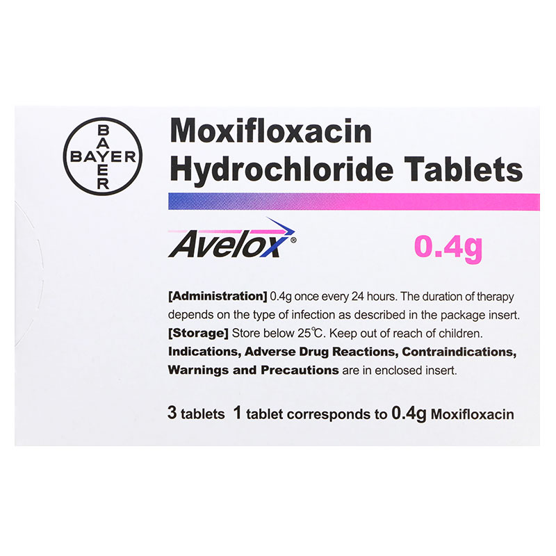 拜复乐 盐酸莫西沙星片 0.4g*3片/盒 1盒装