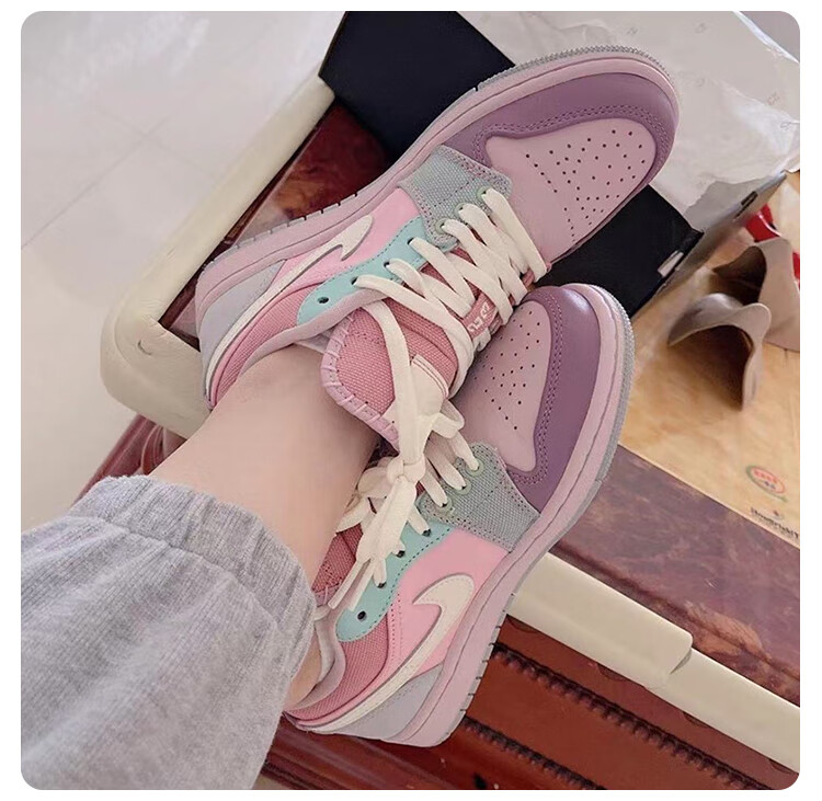 【官方自营旗舰店】air jordan aj1 low 彩色拼接 马卡龙低帮 休闲