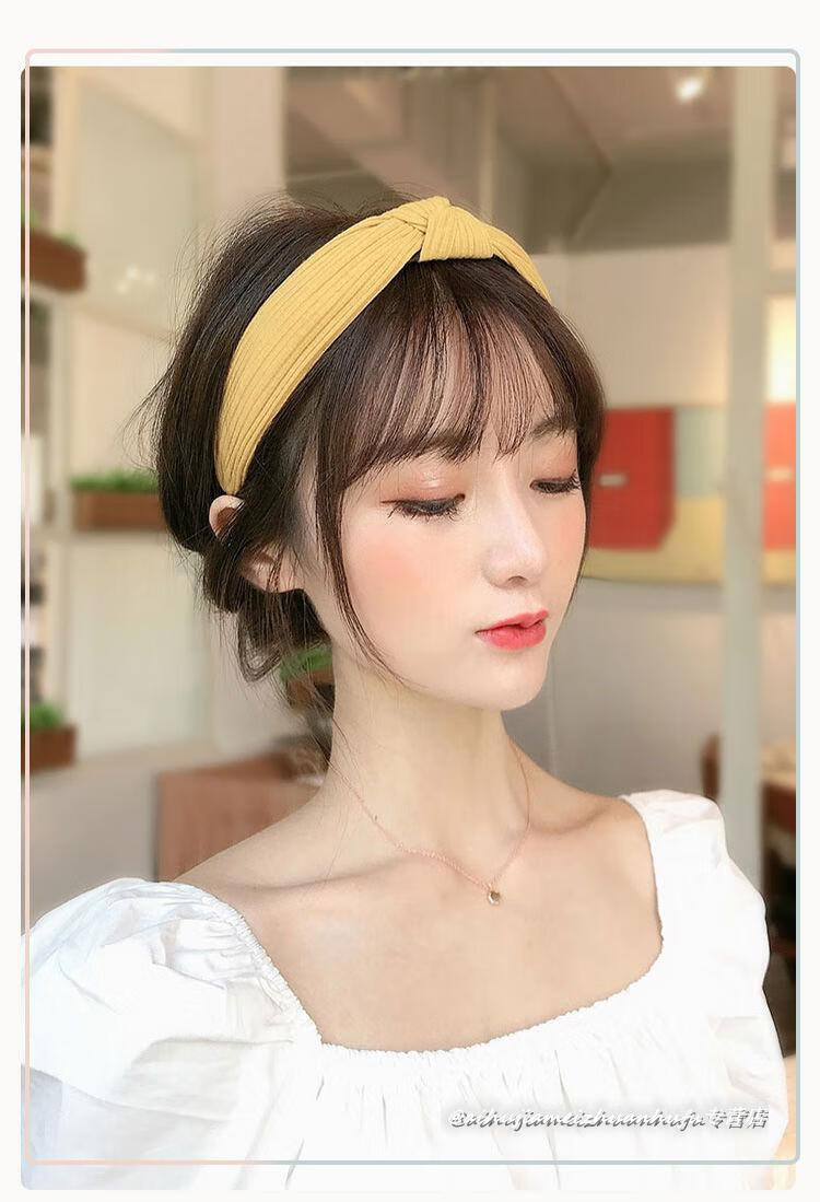 带发箍空气刘海假发片女韩版网红轻薄逼真假刘海片自然隐形假头帘深