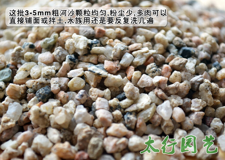 天然粗粗砂多肉铺面石配土细沙子颗粒种植养花用鱼缸造景底砂 1-3毫米