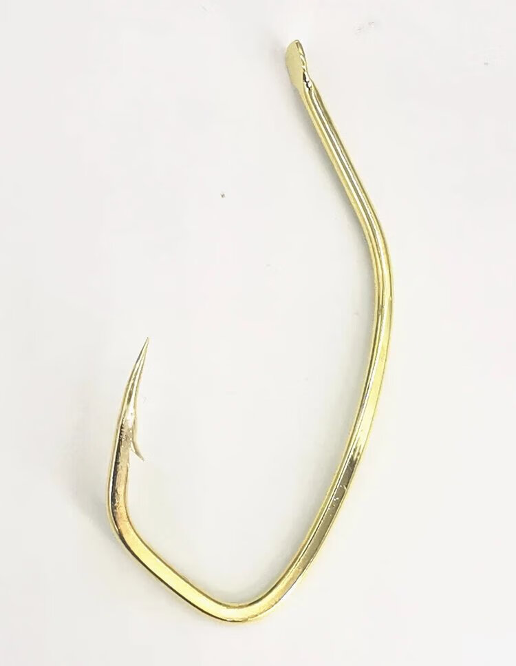 海钓钩鲈鱼钩挂活虾专用子路亚斜口鱼海鲈专杀 鲈鱼钩(金色)10枚 17号