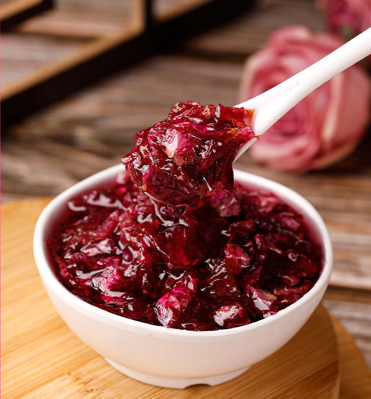 玫瑰酱云南食用玫瑰花酱商用烘焙花酿糖桂花酱钵仔糕冰粉果酱0脂玫瑰