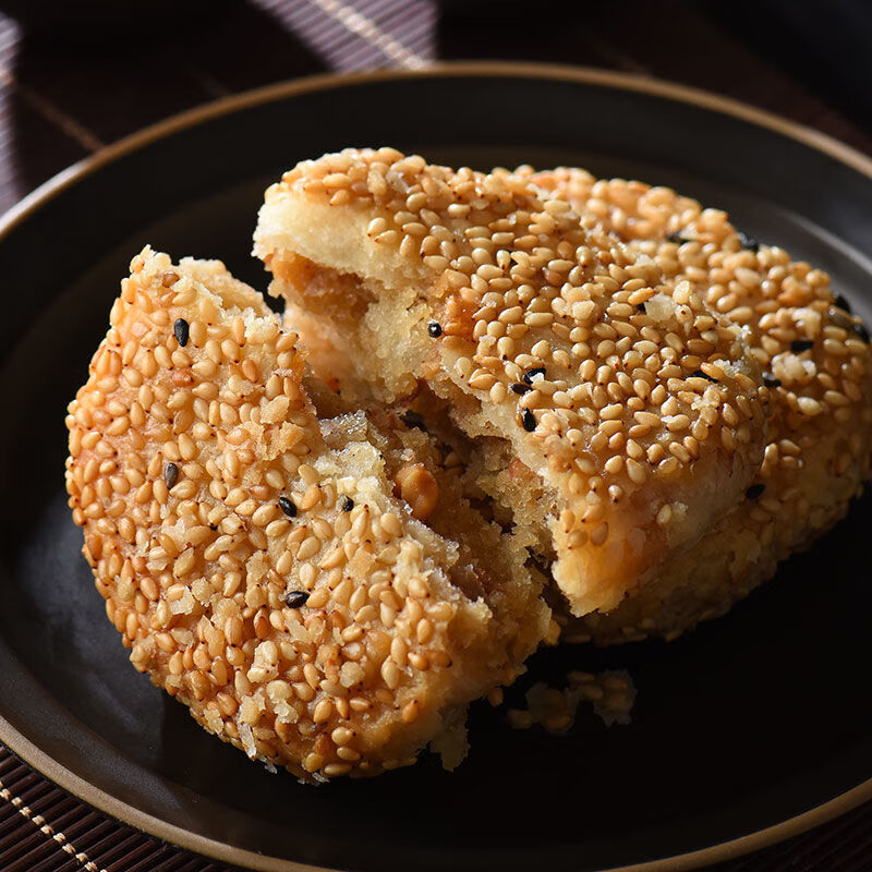 四川特产资冠芝麻饼双麻饼香酥饼老婆烧饼千层饼早餐点心糕点食椒盐斤