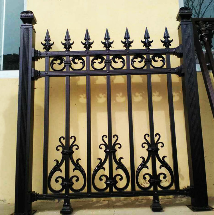 铝艺护栏 铝合金围栏栅栏别墅庭院施工围墙院墙防护栏杆 立柱【图片