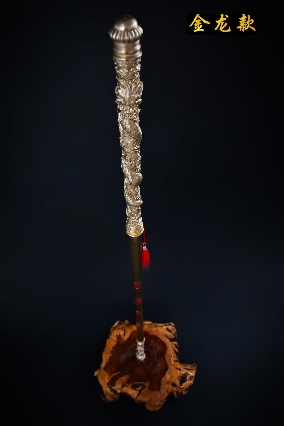 2022轻奢高端大型摆件大圣寺纯铜如意金箍棒定海神针大型落地大圣高端