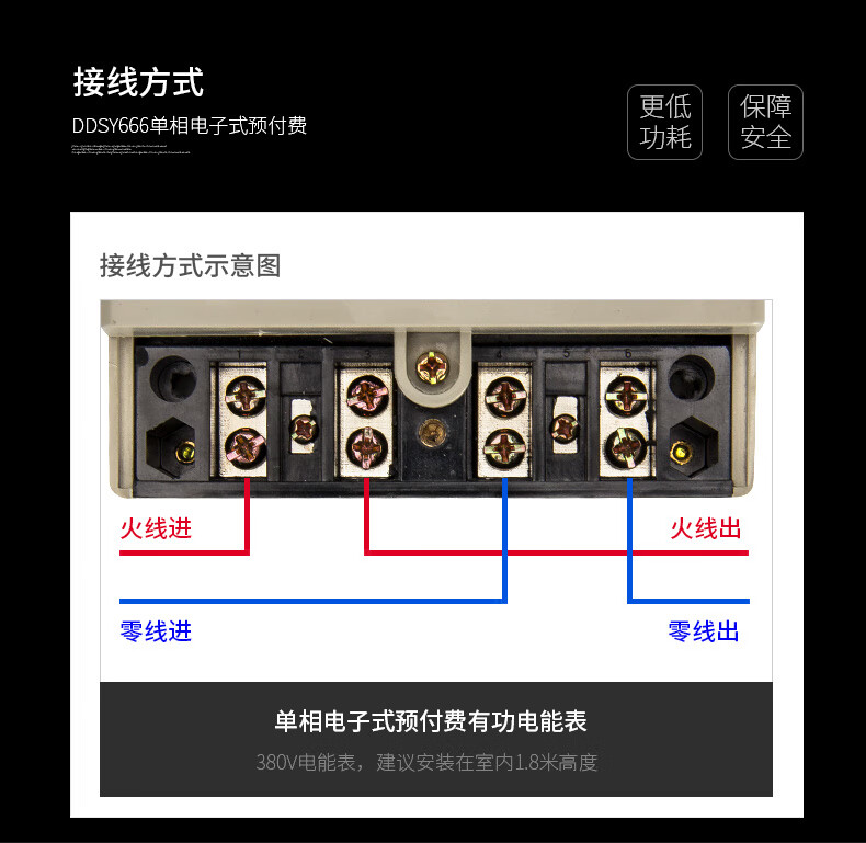 单相电子式预付费电能表家用电表插卡电表智能电表电表卡