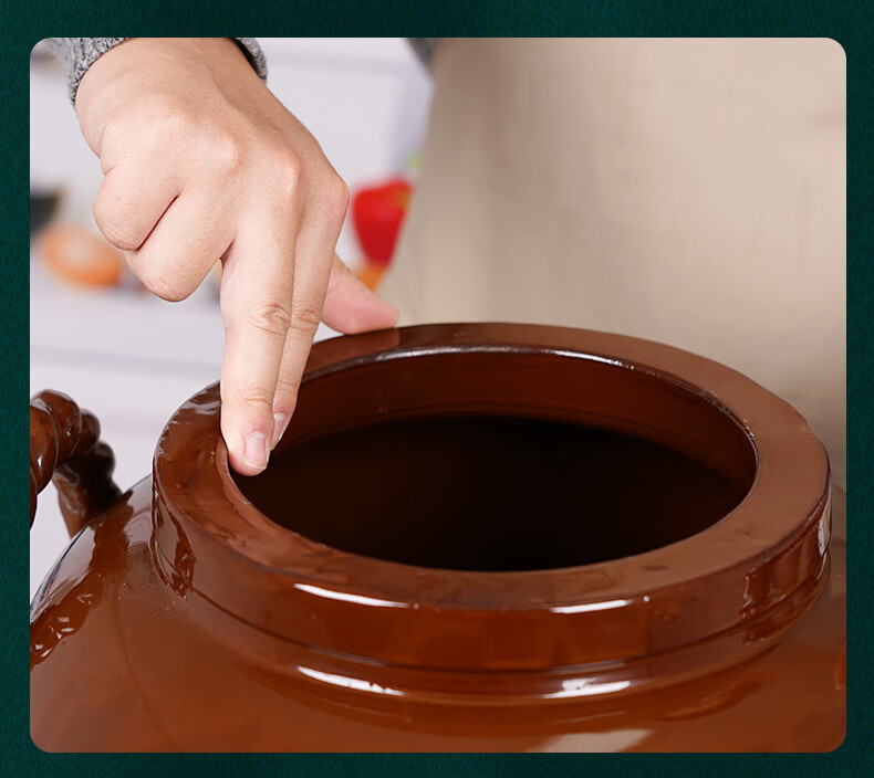 陶瓷罐带盖猪油罐双耳老式装猪油罐家用陶瓷厨房搪瓷装荤油坛带盖放