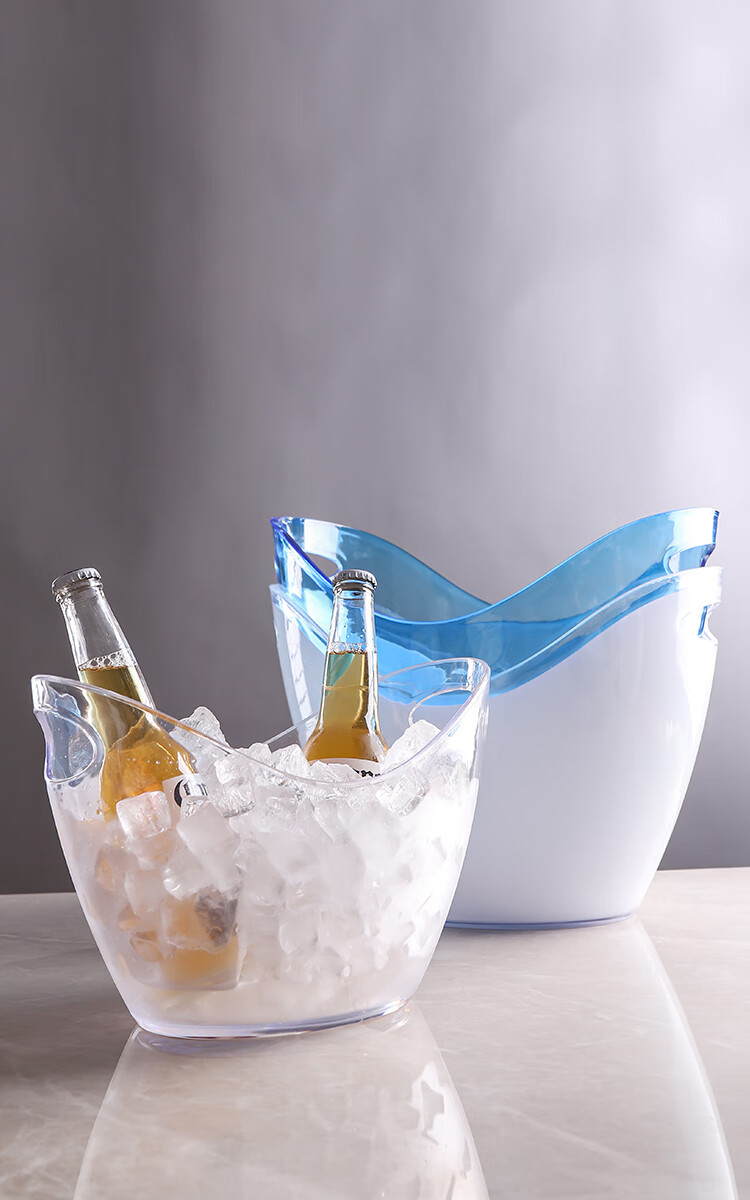 冰桶亚克力冰桶高颜值商用香槟桶塑料家用酒吧ktv小冰粒桶装冰块的桶