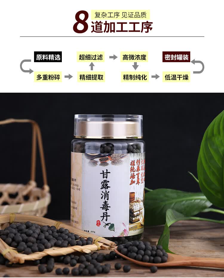 甘露消毒丹丸 同仁甘露消毒丸湿热甘露消毒饮 同仁品质定制 【体验装
