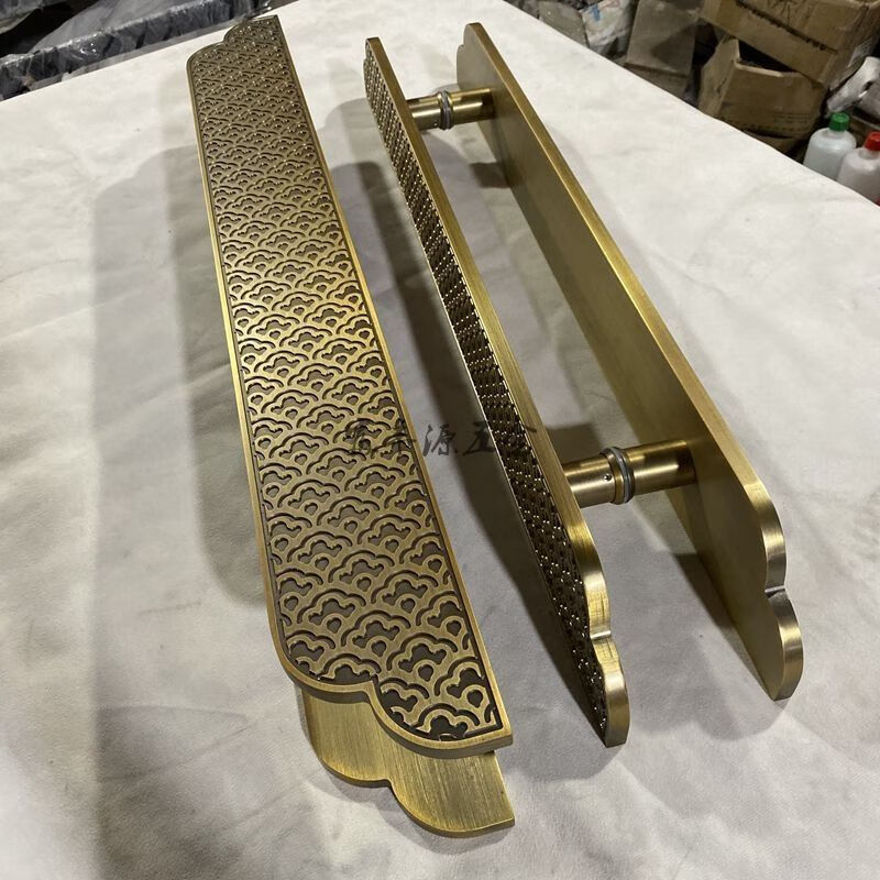 oemg中式大门拉手木门把手玻璃门拉手仿古铜大门扶手推拉门酒店双开门