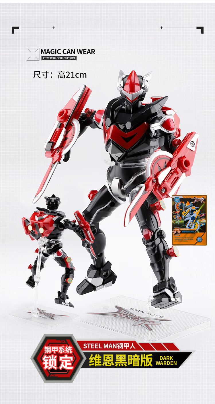 魔能圣甲 钢甲人金刚魔能动装维特泰德伊达希尔斯维恩机器人偶玩具