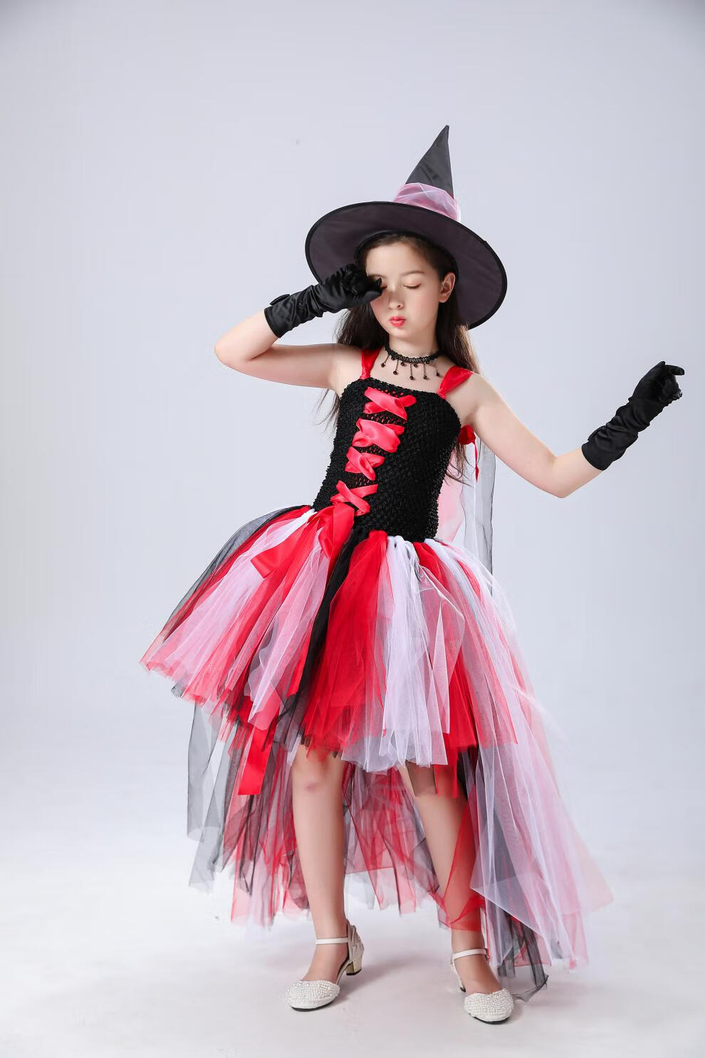 儿童t台秀时装亲子走秀潮服个性蓬蓬裙女孩演出燕尾裙创意模特秀 礼服